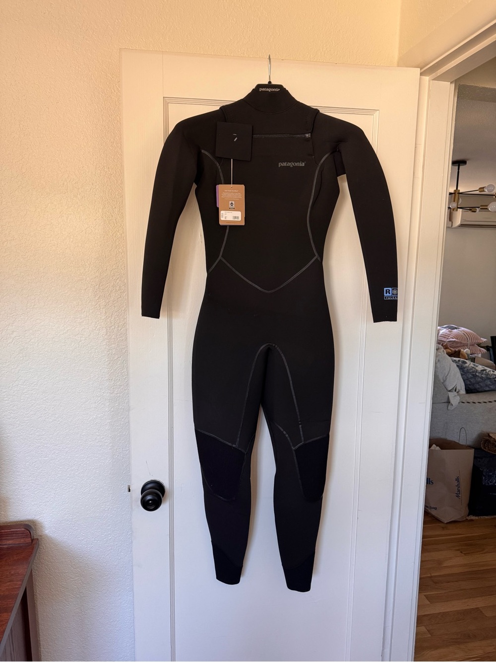 Patagonia Black Full-Body Wetsuit with Chest Zip